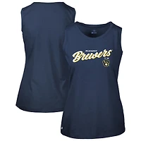 Women's Levelwear  Navy Milwaukee Brewers Macy Tank Top