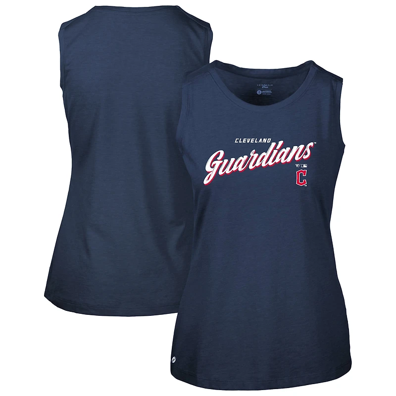 Women's Levelwear Navy Cleveland Guardians Macy Tank Top