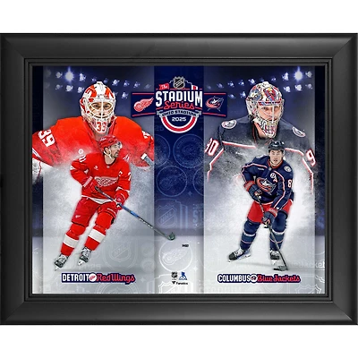 Columbus Blue Jackets vs. Detroit Red Wings Framed 13" x 16" 2025 NHL Stadium Series Matchup Collage
