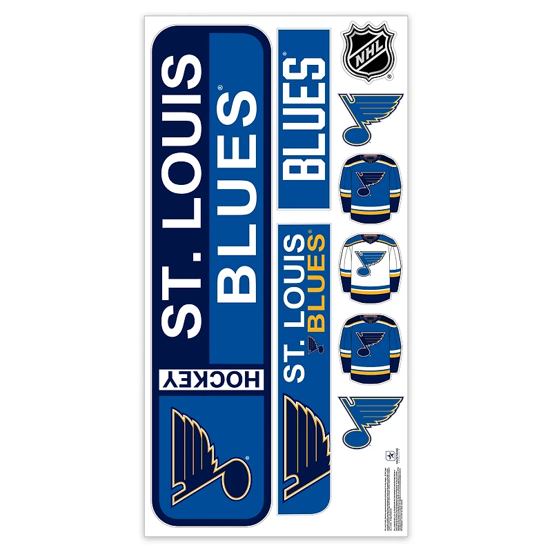 St. Louis Blues Repositionable Street Signs Wall Decal Set