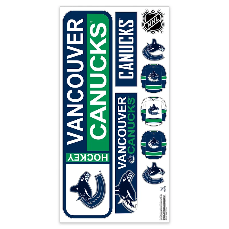 Vancouver Canucks Repositionable Street Signs Wall Decal Set