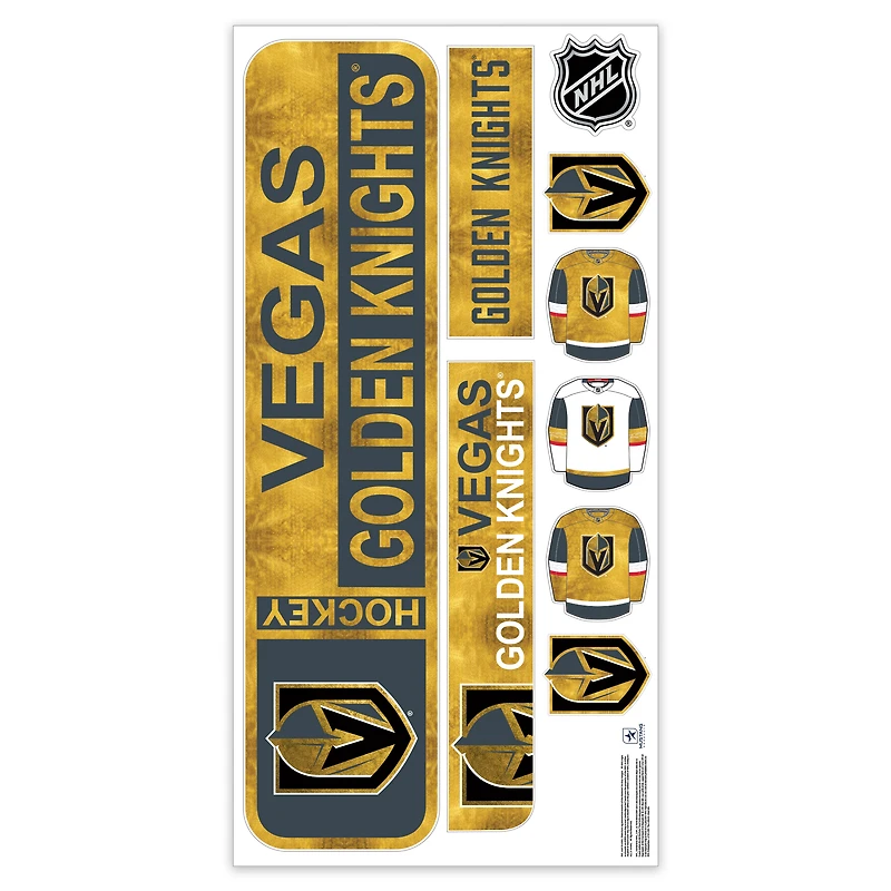 Vegas Golden Knights Repositionable Street Signs Wall Decal Set