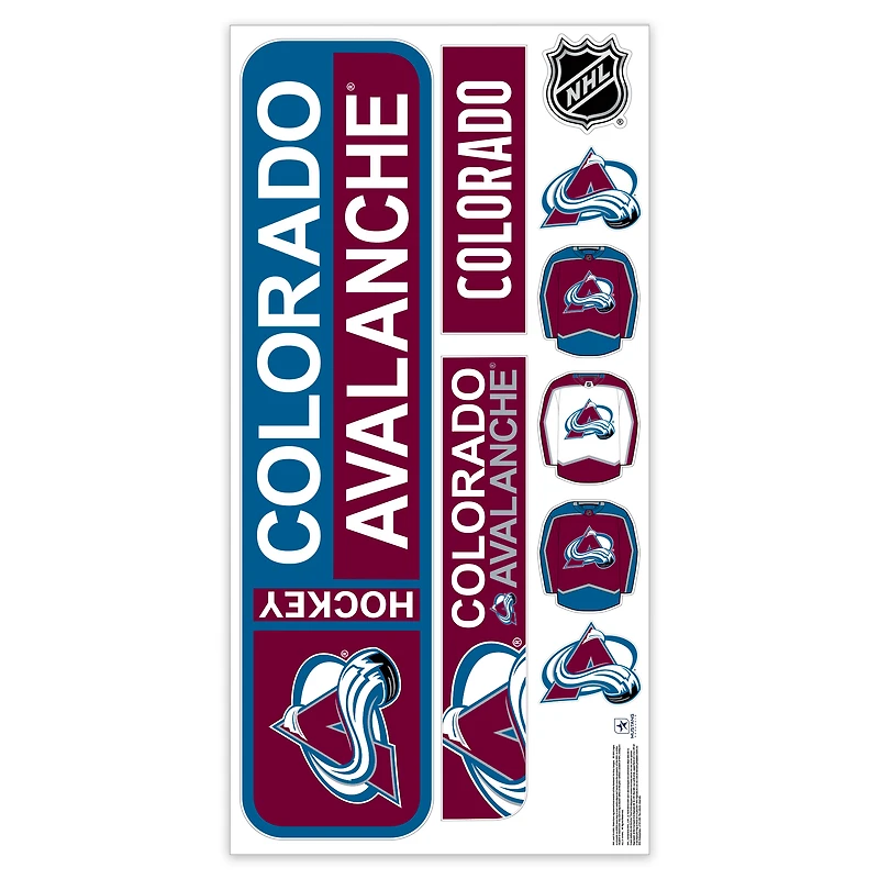 Colorado Avalanche Repositionable Street Signs Wall Decal Set