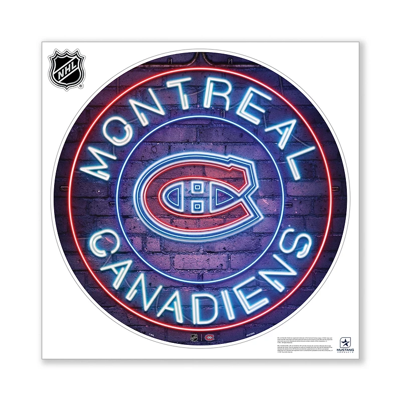 Montreal Canadiens 28" x 28" Repositionable Neon Wall Decal