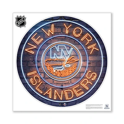 New York Islanders 28" x 28" Repositionable Neon Wall Decal