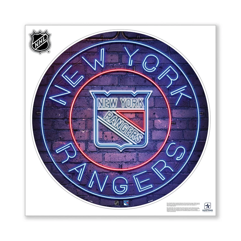 New York Rangers 28" x 28" Repositionable Neon Wall Decal