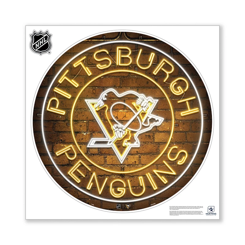 Pittsburgh Penguins 28" x 28" Repositionable Neon Wall Decal