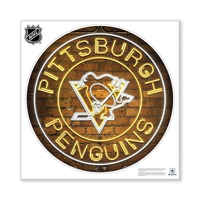 Pittsburgh Penguins 28" x 28" Repositionable Neon Wall Decal