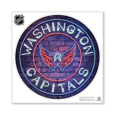 Washington Capitals 28" x 28" Repositionable Neon Wall Decal