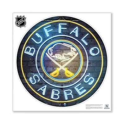 Buffalo Sabres 28" x 28" Repositionable Neon Wall Decal