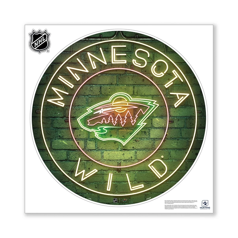 Minnesota Wild 28" x 28" Repositionable Neon Wall Decal