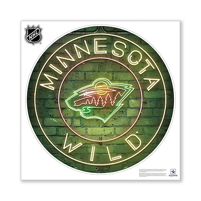 Minnesota Wild 28" x 28" Repositionable Neon Wall Decal