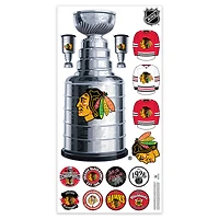 Chicago Blackhawks Repositionable Stanley Cup Wall Decal Set
