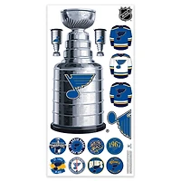 St. Louis Blues Repositionable Stanley Cup Wall Decal Set