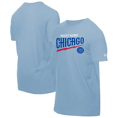 Men's New Era Light Blue Chicago Cubs Sweet Home T-Shirt