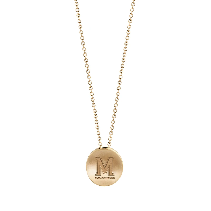 Kyle Cavan  Maryland Terrapins Gold Logo Necklace