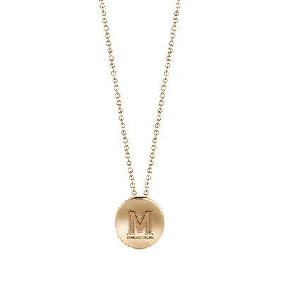 Kyle Cavan  Maryland Terrapins Gold Logo Necklace