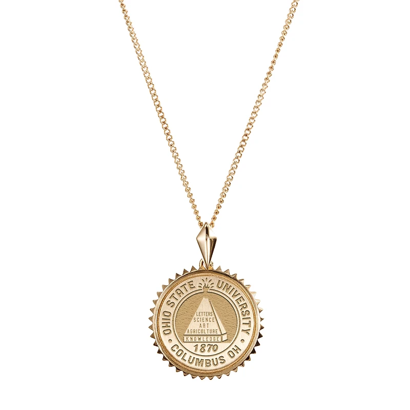 Kyle Cavan  Ohio State Buckeyes Gold Sunburst Necklace