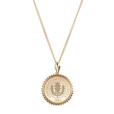 Kyle Cavan  UConn Huskies Gold Sunburst Necklace