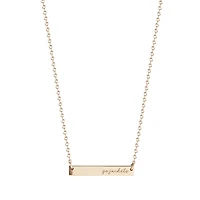 Kyle Cavan  Georgia Tech Yellow Jackets Gold Horizontal Bar Necklace