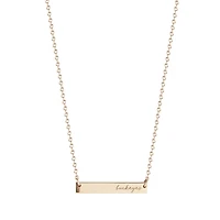 Kyle Cavan  Ohio State Buckeyes Gold Horizontal Bar Necklace