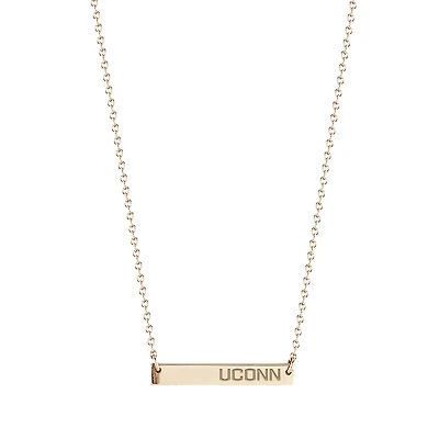 Kyle Cavan  UConn Huskies Gold Horizontal Bar Necklace