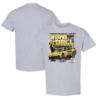 Men's Checkered Flag Sports Heather Gray Christopher Bell 2025 EchoPark Automotive Grand Prix Race Win T-Shirt