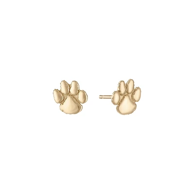 Kyle Cavan  Clemson Tigers Gold Logo Stud Earrings
