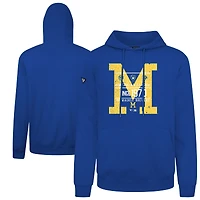 Men's Levelwear  Royal Milwaukee Brewers Distressed Podium Acumen Pullover Hoodie