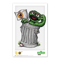 Oscar the Grouch San Diego Padres 11" x 17" Sesame Street Poster Print