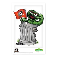 Oscar the Grouch Anaheim Ducks 11" x 17" Sesame Street Poster Print