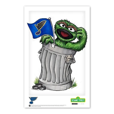 Oscar the Grouch St. Louis Blues 11" x 17" Sesame Street Poster Print