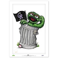 Colorado Rockies Oscar the Grouch 14" x 20" Sesame Street Fine Art Print - Limited Edition of 100