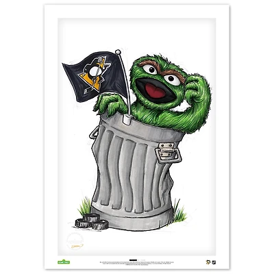 Pittsburgh Penguins 24" x 36" Sesame Street Fine Art Poster