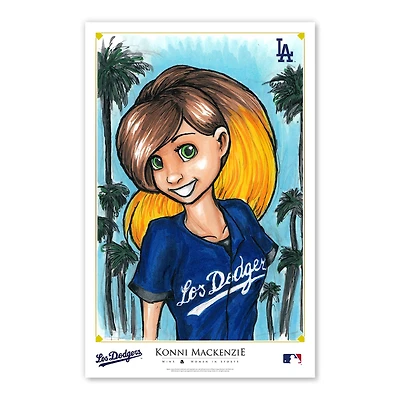 Los Angeles Dodgers 11" x 17" Konni Mackenzie Women In Sports Poster