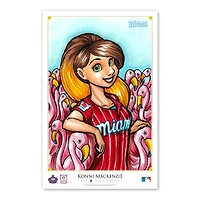 Miami Marlins 11" x 17" Konni Mackenzie Women In Sports Poster