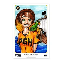 Pittsburgh Pirates 11" x 17" Konni Mackenzie Women In Sports Poster