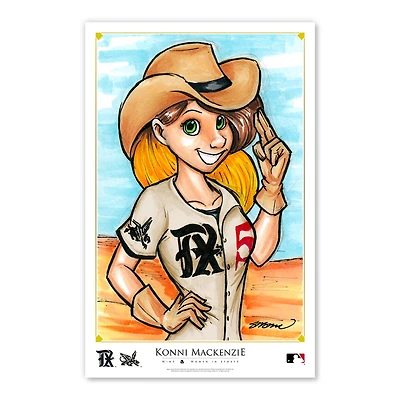 Texas Rangers 11" x 17" Konni Mackenzie Women In Sports Poster