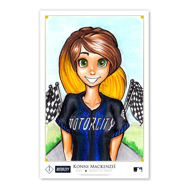 Detroit Tigers 11" x 17" Konni Mackenzie Women In Sports Poster