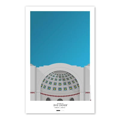 Ohio State Buckeyes 11" x 17" Minimalist Stadium Poster