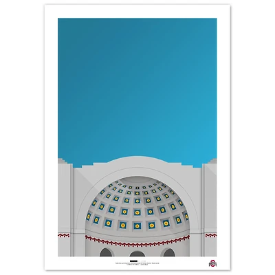 Ohio State Buckeyes 14" x 20" Minimalist Stadium Poster Print