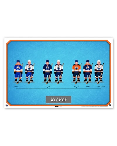 Edmonton Oilers 11" x 17" 16-Bit Superstars Poster
