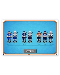 Edmonton Oilers 11" x 17" 16-Bit Superstars Poster