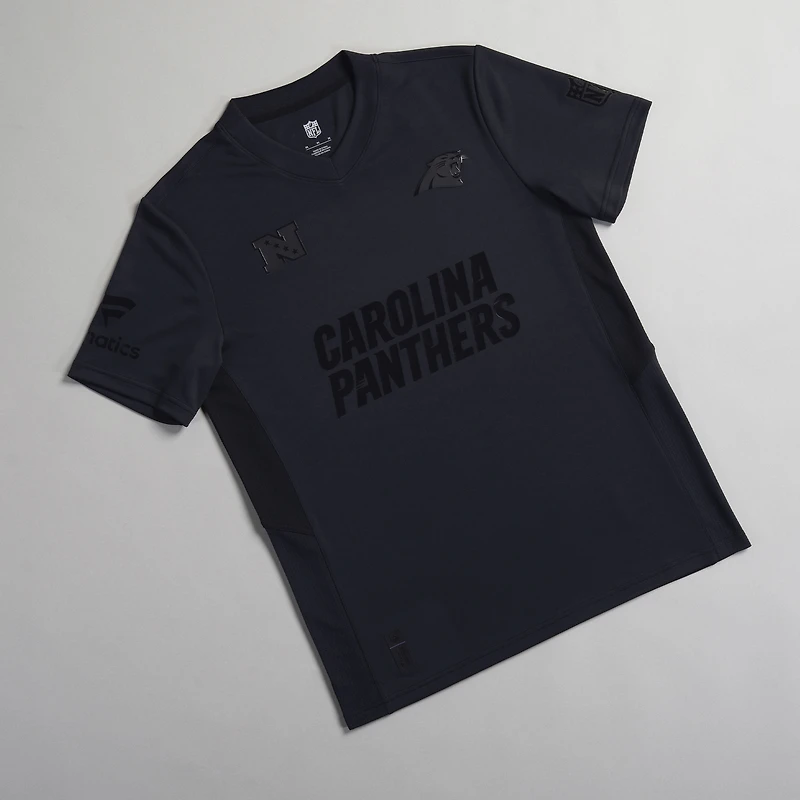 Men's Fanatics Black Carolina Panthers NFL Football x Football V-Neck Fan Top