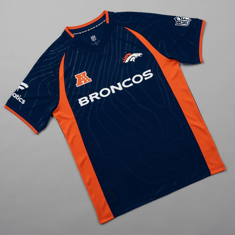 Men's Fanatics Navy Denver Broncos NFL Football x Football V-Neck Fan Top