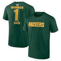 Men's Green Green Bay Packers #1 Dad Jersey T-Shirt