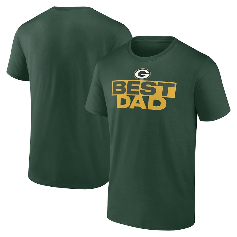 Men's Green Green Bay Packers Greatest Dad T-Shirt