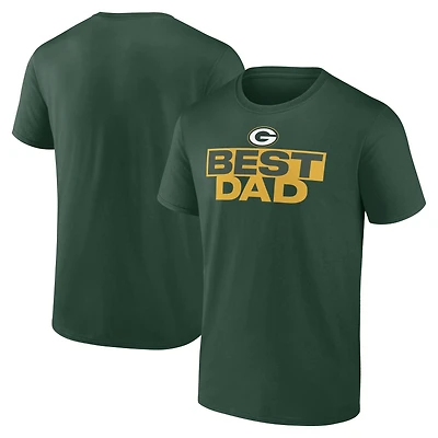 Men's Green Green Bay Packers Greatest Dad T-Shirt