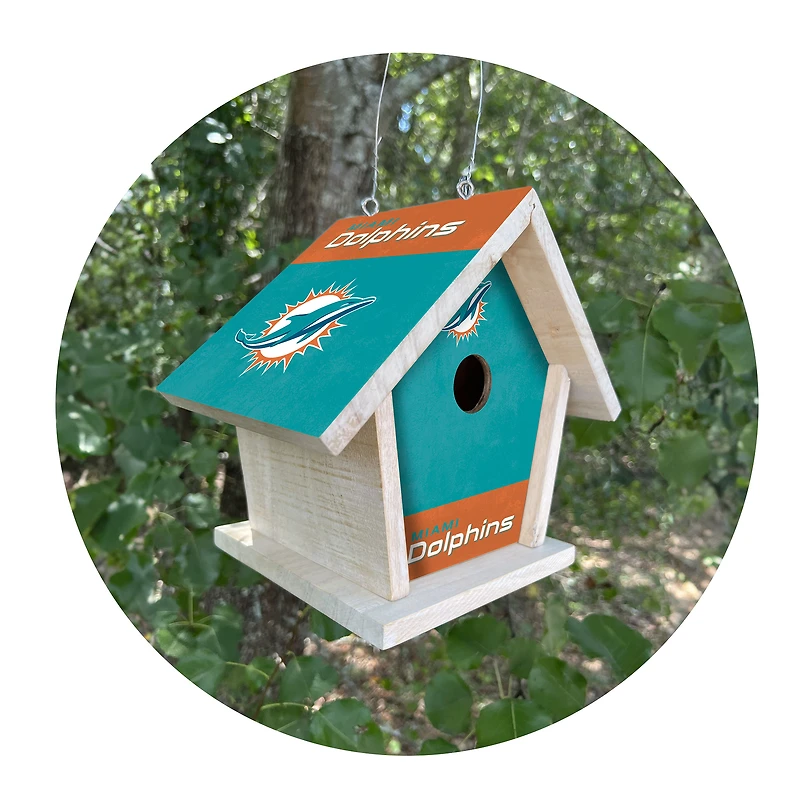 Miami Dolphins Team Pride Bird House