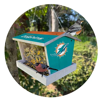 Miami Dolphins Team Pride Bird Feeder
